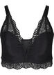 Blonde bralette med bl&oslash;d vattering, Black, Packshot image number 0