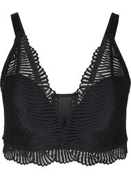 Blonde bralette med bl&oslash;d vattering, Black