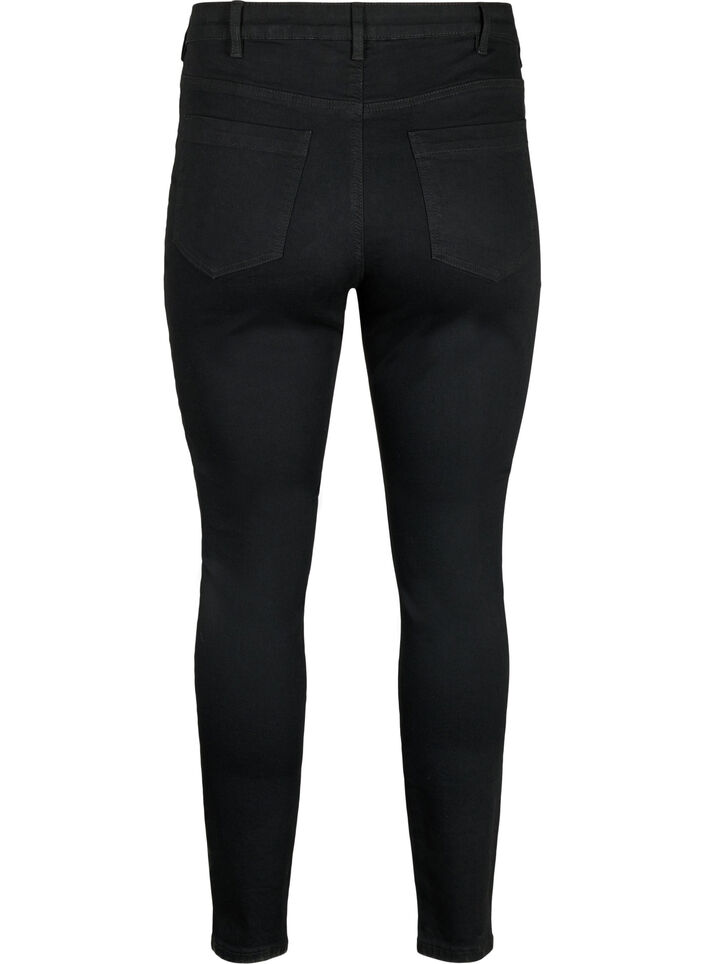 Amy jeans med h&oslash;j talje og super slim fit, Sort, Packshot image number 1