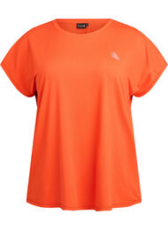 Ensfarvet tr&aelig;nings t-shirt, Orange