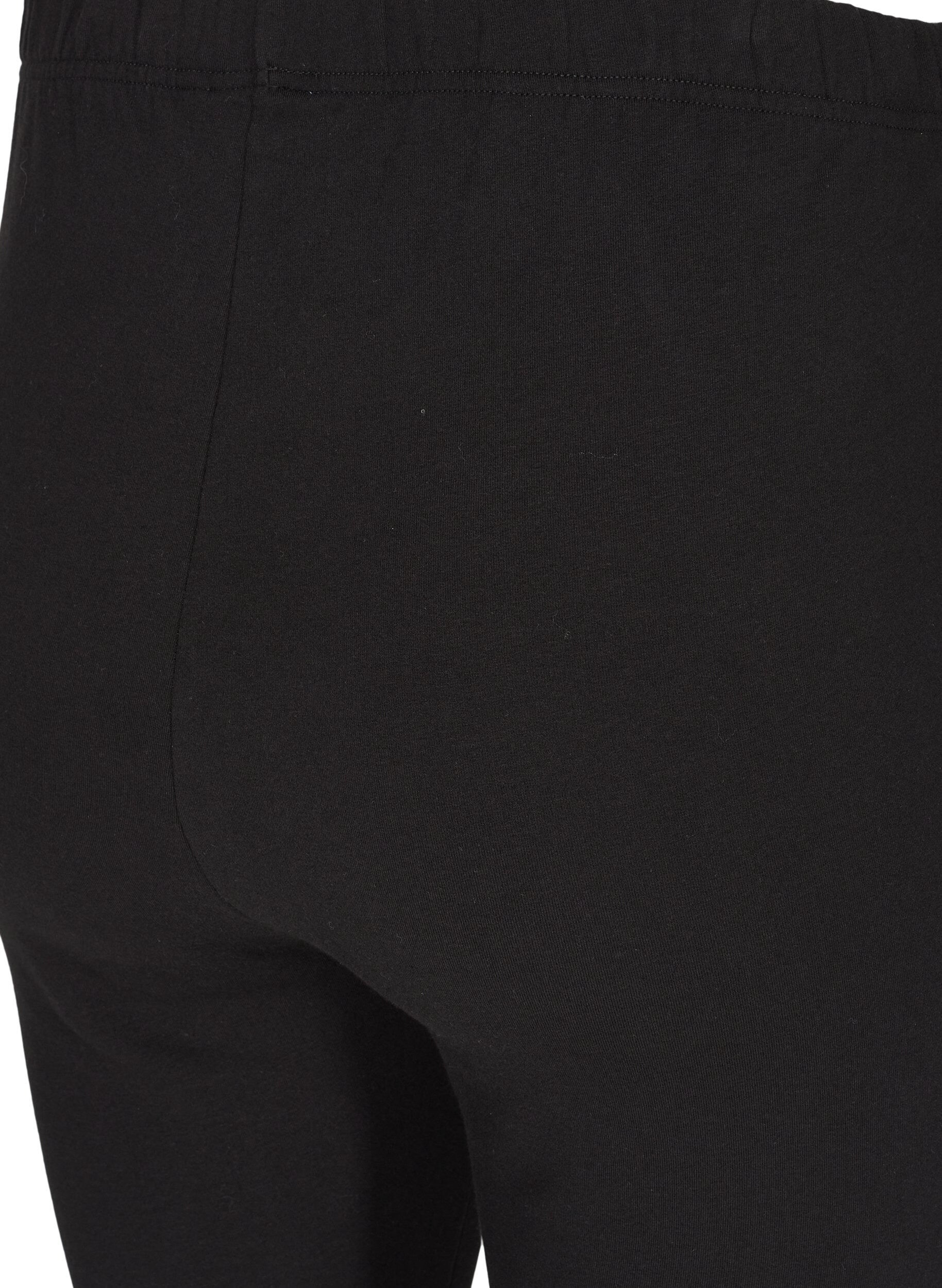 ZizziLeggings i bomuld med foer, Sort, Packshot image number 2