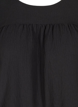 Bluse med korte pufærmer, Black, Packshot image number 2