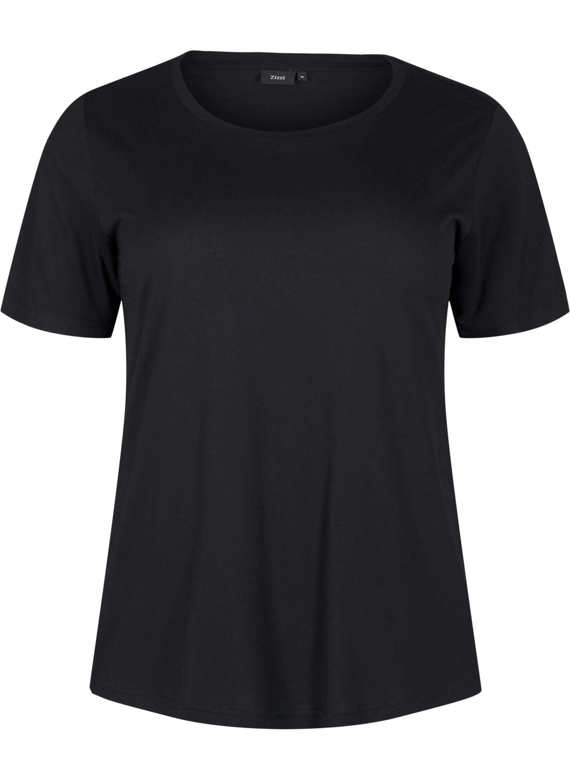 Zizzi T-shirt i uld og viskose, Black, Packshot image number 0