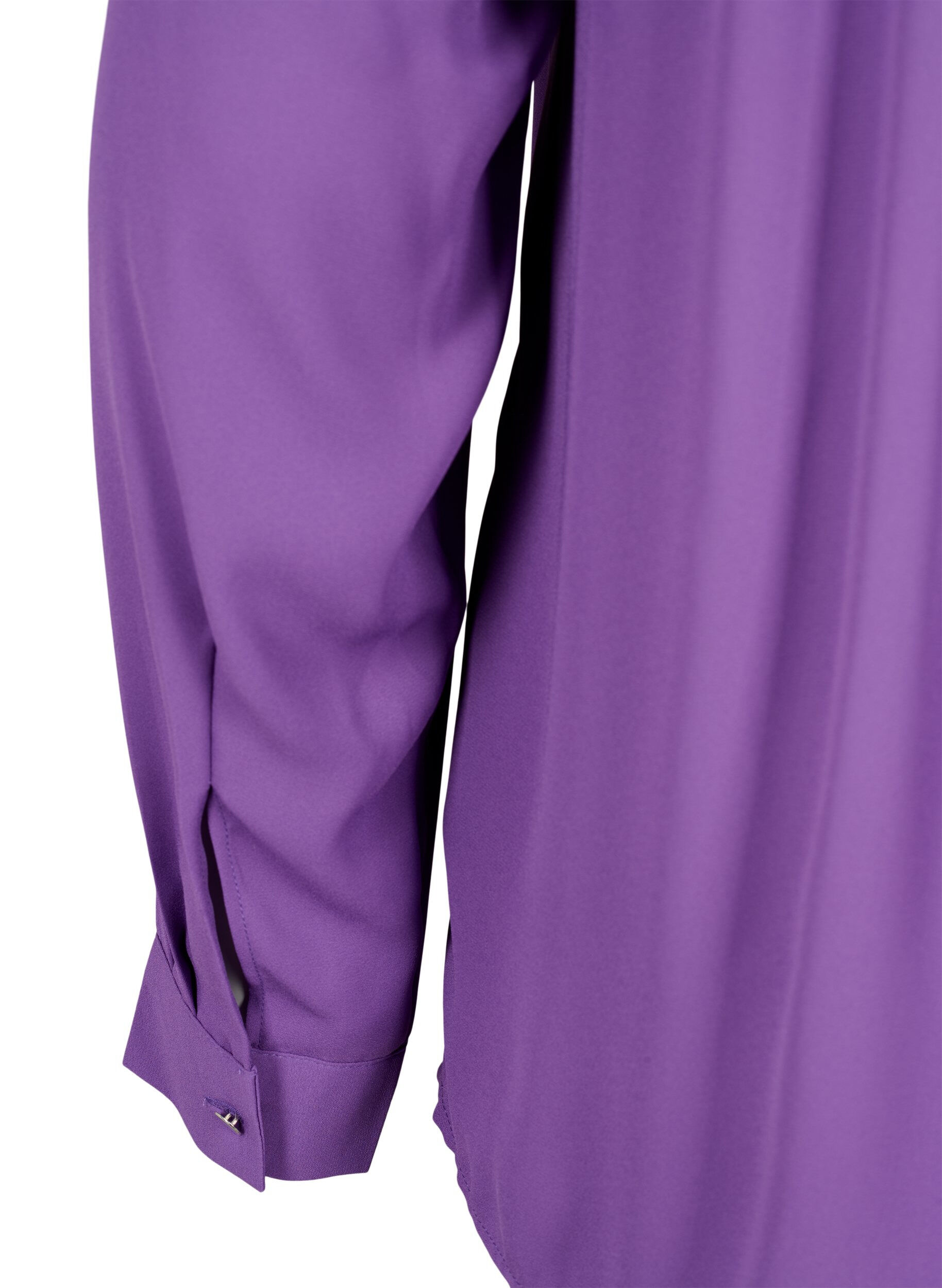 Zizzi Lang&aelig;rmet bluse med rynker p&aring; ryggen, Pansy, Packshot image number 3