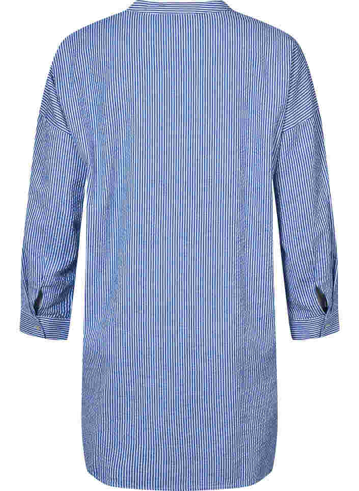 Stribet bomuldsskjorte med 3/4 ærmer, Surf the web Stripe, Packshot image number 1