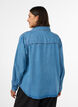 Denimskjorte i lyocell med trykknapper, Bl&aring;, Model image number 2