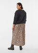 Satin midi-nederdel, Brun, Model image number 1