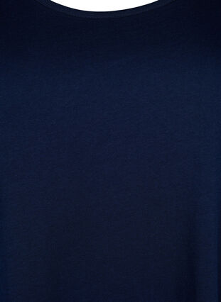 Ærmeløs bomulds kjole med a-shape, Navy Blazer solid, Packshot image number 2