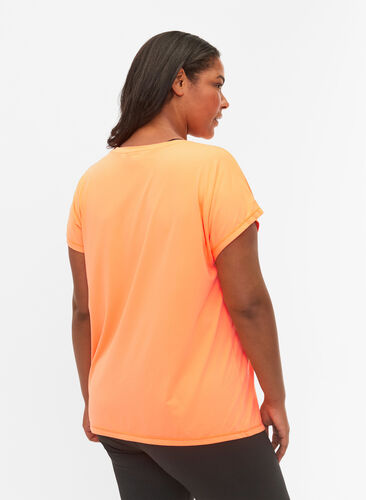 Kortærmet trænings t-shirt , Neon Orange, Model image number 1