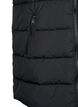 Lang vest med h&aelig;tte og lommer, Sort, Packshot image number 3