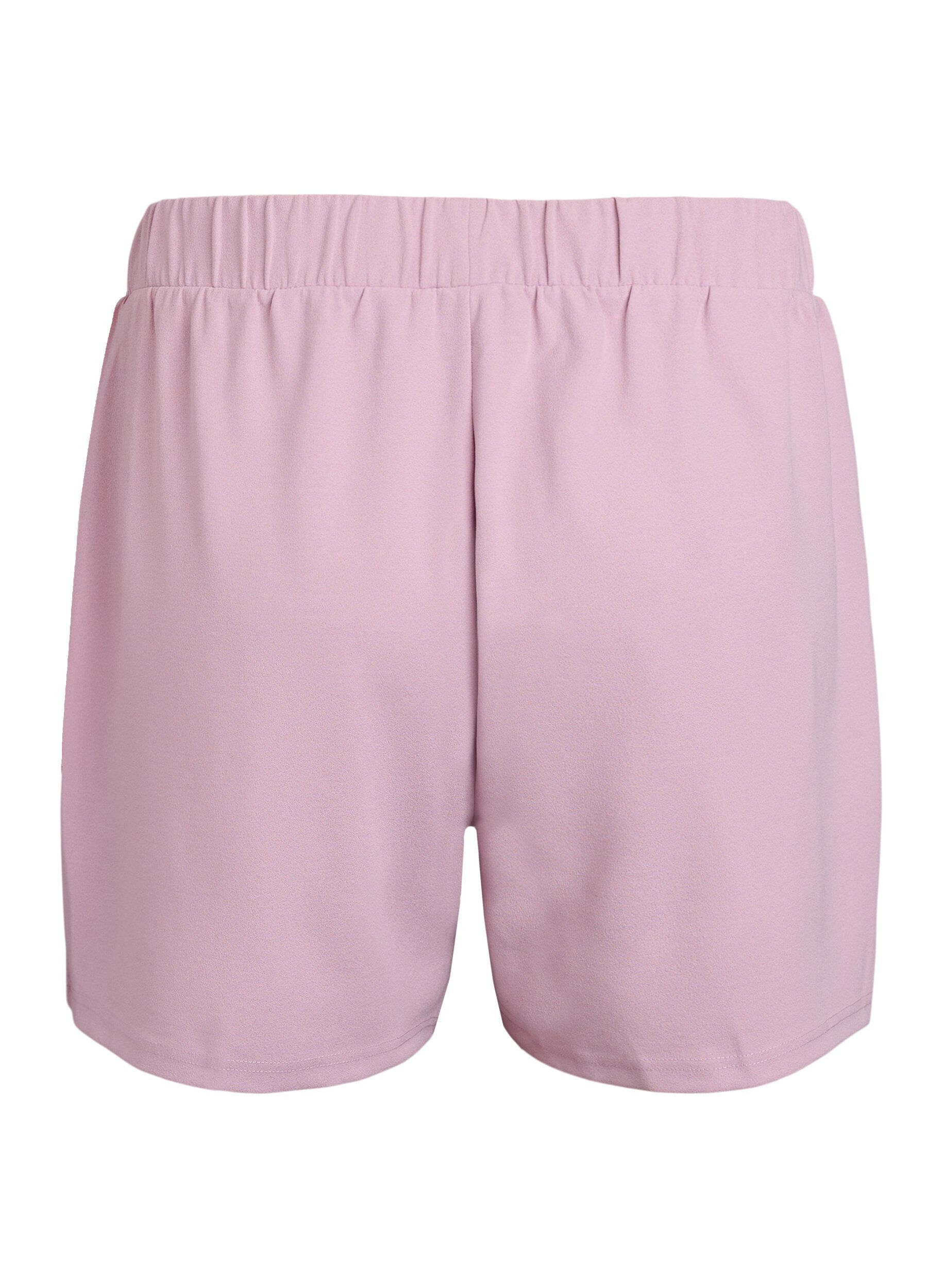 Zizzi FLASH - L&oslash;se shorts med lommer, Lyser&oslash;d, Packshot image number 1