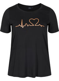 Kortærmet nat t-shirt i bomuld, Black HEART COPPER