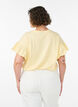 T-shirt i &oslash;kologisk bomuld med fl&aelig;se&aelig;rmer, Gul, Model image number 2