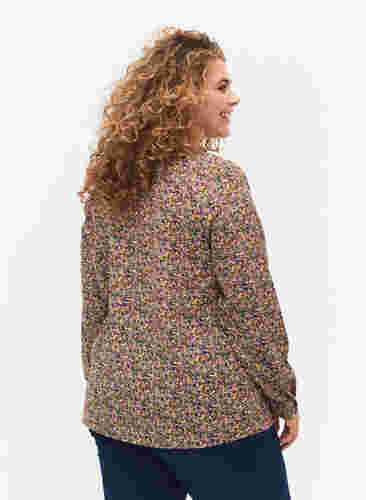FLASH - Langærmet bluse med print, Multi Ditsy, Model image number 1