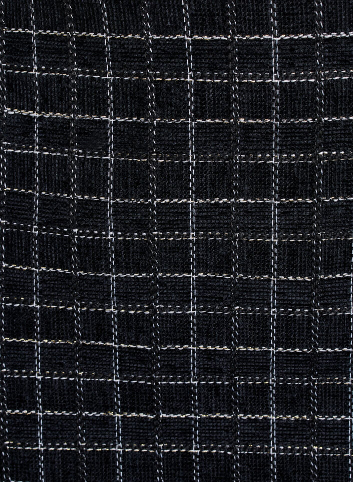 Nederdel med ternet mønster, Sort, Packshot