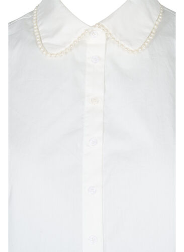 Skjortekrave med perler, Bright White, Packshot image number 2