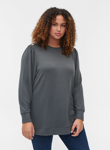 Langærmet bluse med skulderdetalje, Urban Chic, Model image number 0