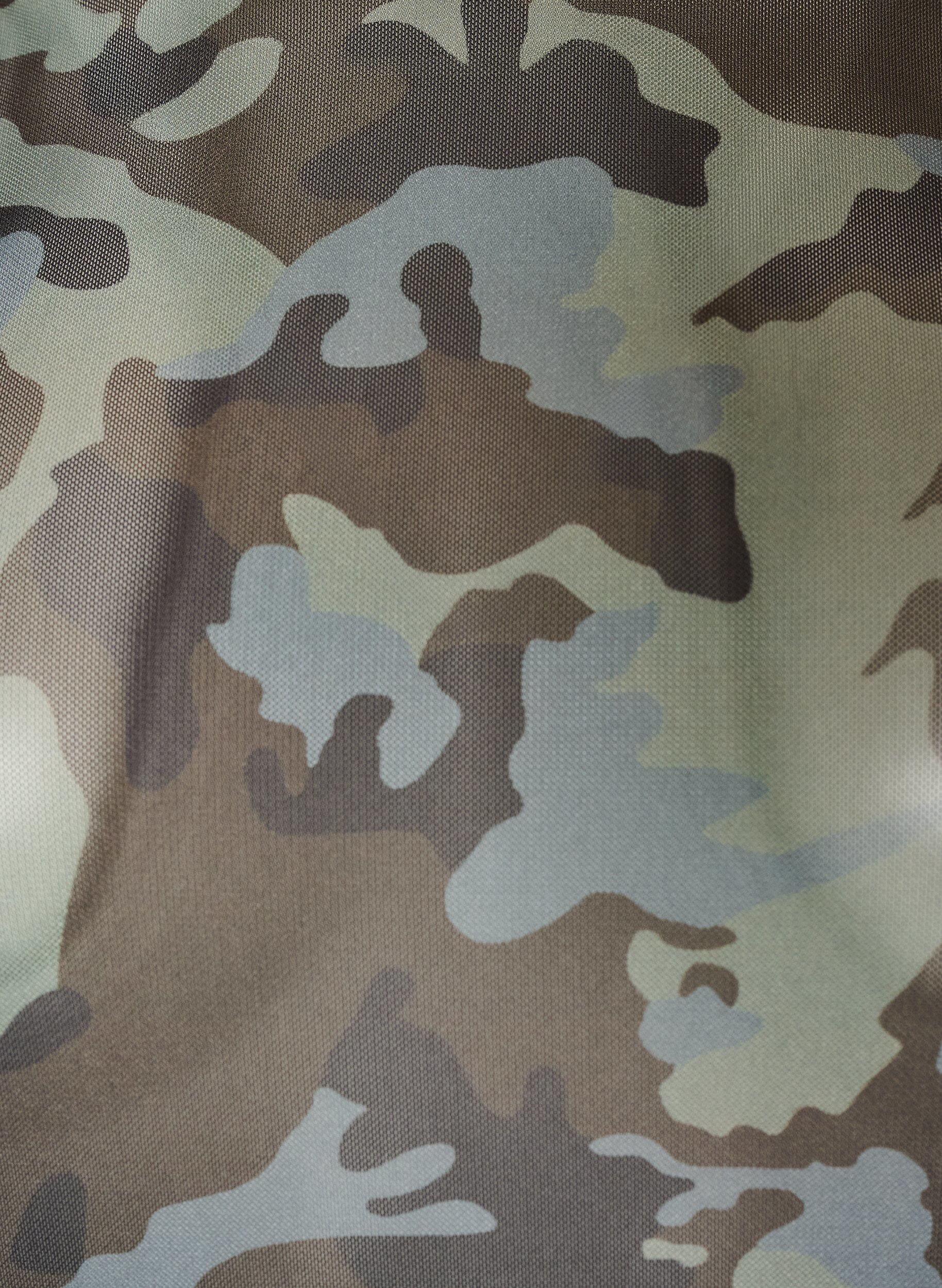 ZizziMeshbluse med print, Gr&oslash;n, Packshot image number 2