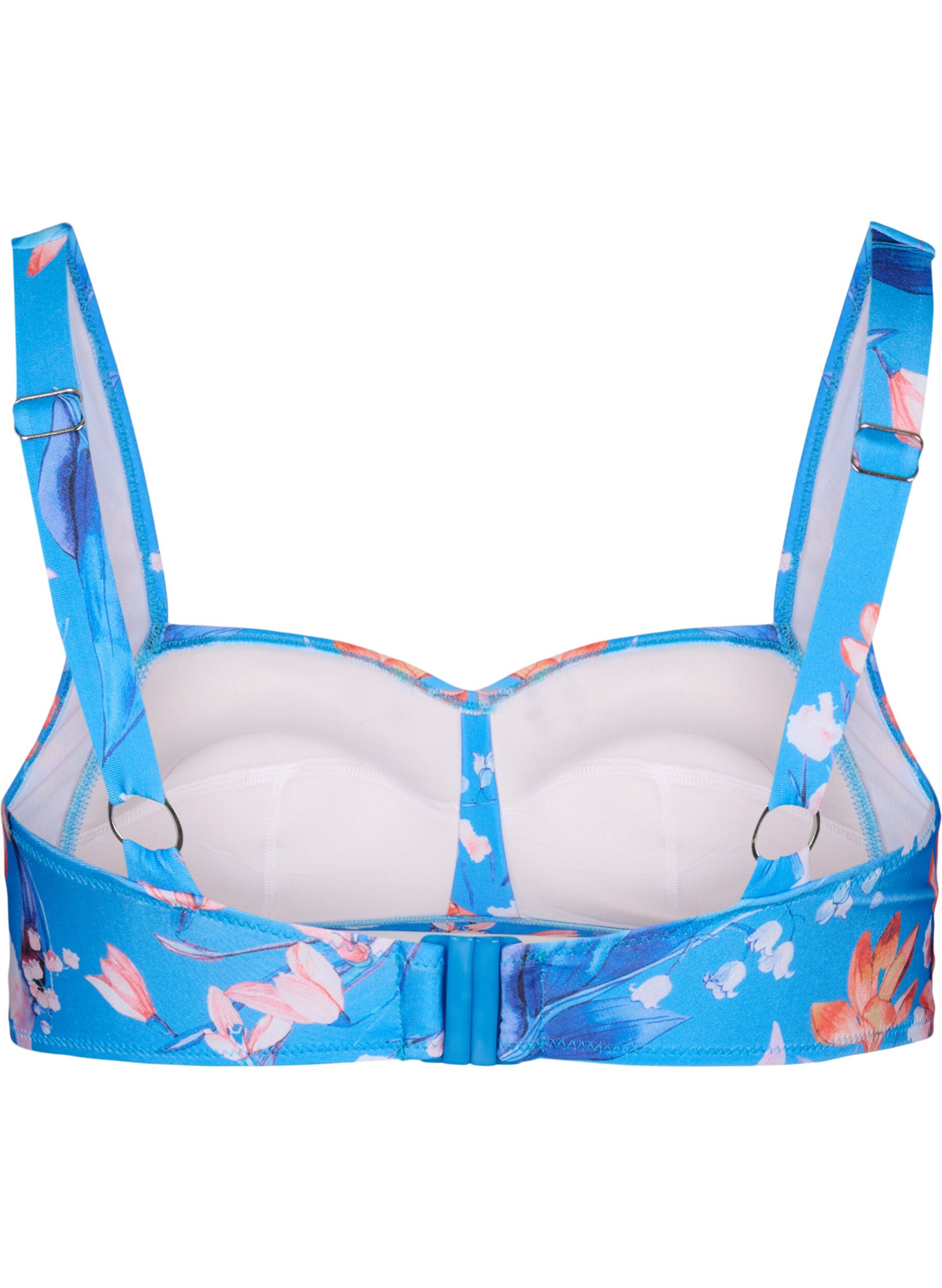 Zizzi Printet bikini overdel, Bright Blue Print, Packshot image number 1