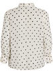 Skjortebluse i viskose med fl&aelig;sekrave, Hvid, Packshot image number 1
