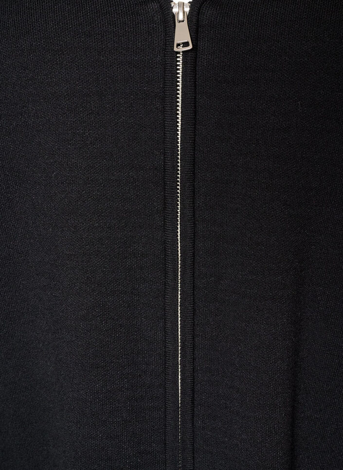 Cardigan med 2-vejslynl&aring;s, Sort, Packshot image number 2