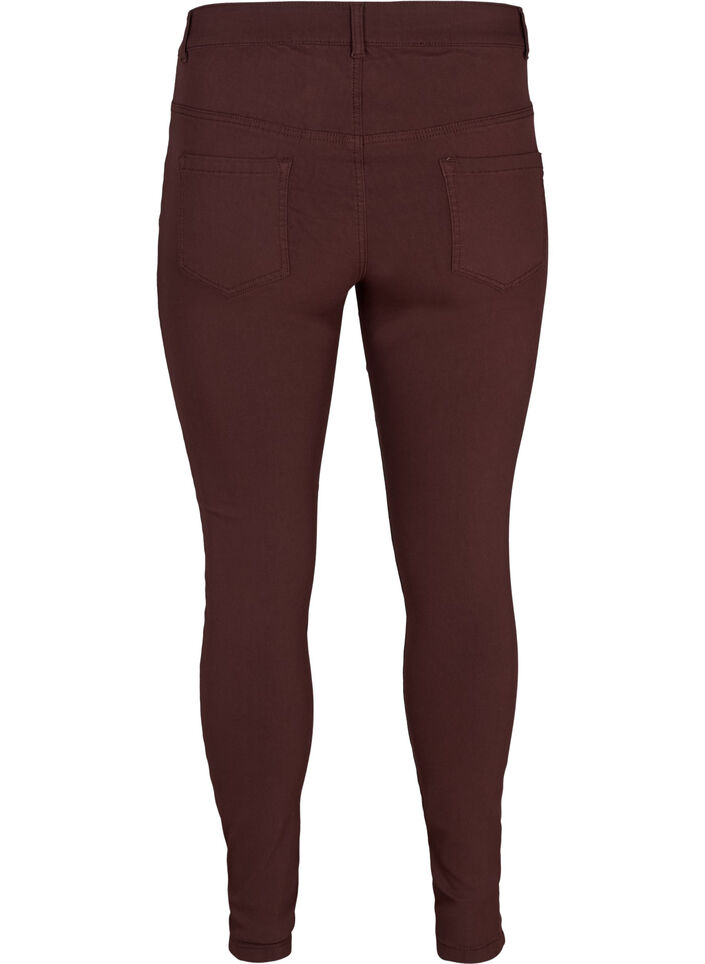 Slim fit bukser med lommer, M&oslash;rk Bordeaux, Packshot image number 1