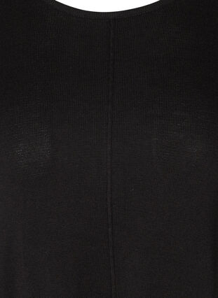 Strikbluse med a-form , Black, Packshot image number 2