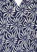 V-hals bluse med blomsterprint, White Blue Flower, Packshot image number 2
