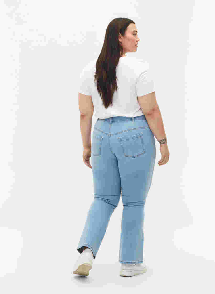 Ellen bootcut jeans med høj talje, Ex Lgt Blue, Model image number 1