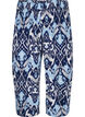 Culotte bukser i viskose med print, Blue Ethnic AOP, Packshot image number 0