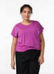 Kort&aelig;rmet t-shirt i bomuldsblanding	, Lilla, Model image number 0