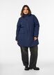 Vandt&aelig;t parka vinterjakke med h&aelig;tte, Bl&aring;, Model image number 1