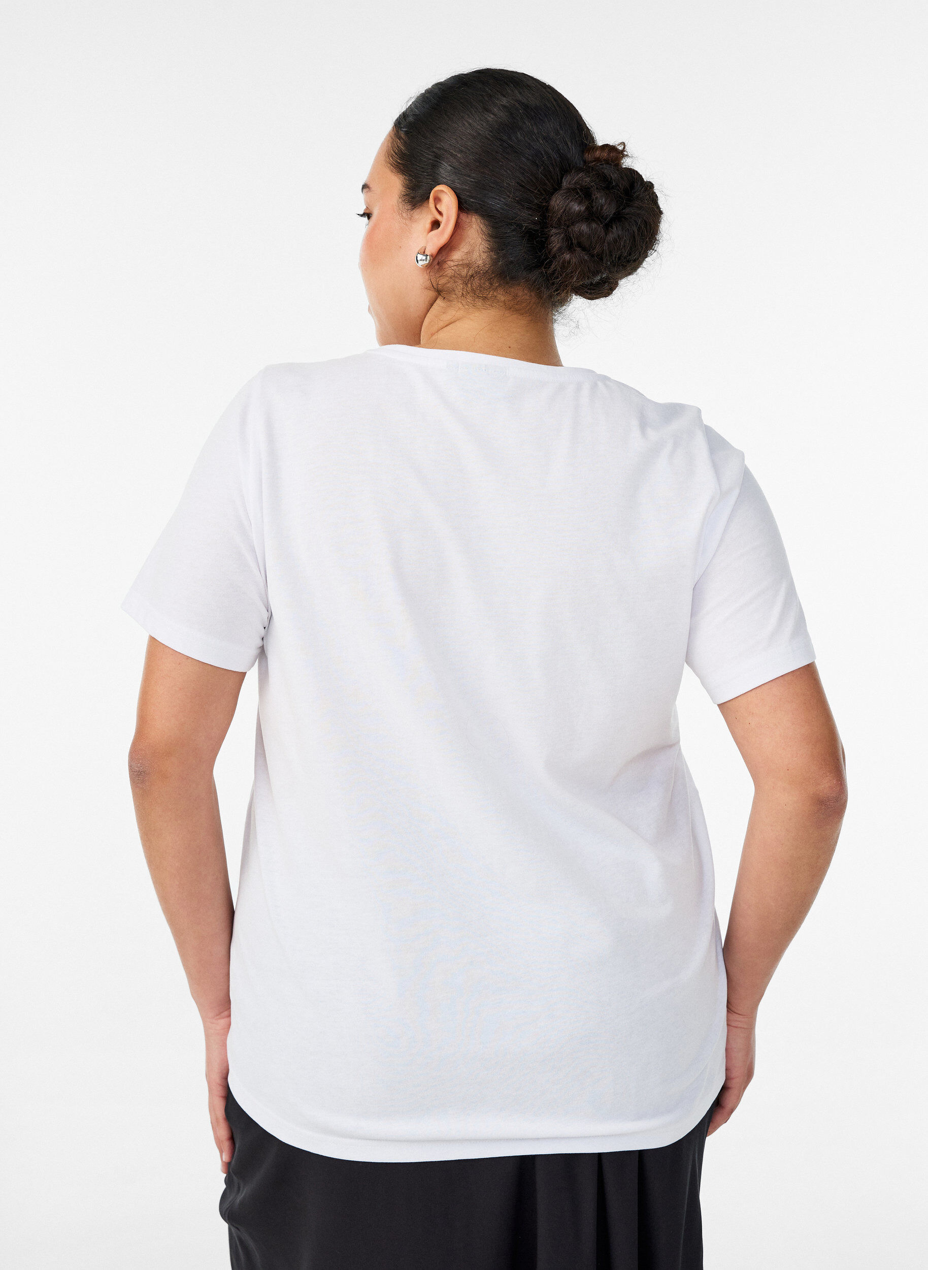 ZizziT-shirt med motiv, Hvid, Model image number 2