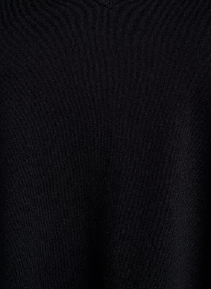 2-pak t-shirts med v-hals, Sort, Packshot image number 2