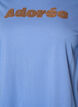 T-shirt i &oslash;kologisk bomuld med frontmotiv, Bl&aring;, Packshot image number 2