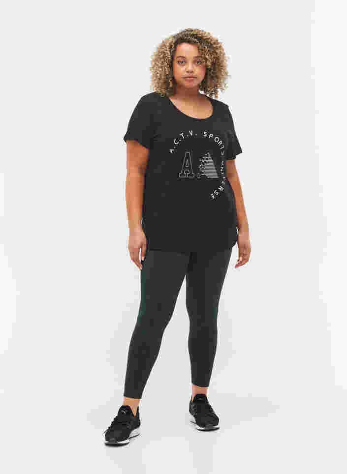Trænings t-shirt med print, Black A.C.T.V, Model image number 2