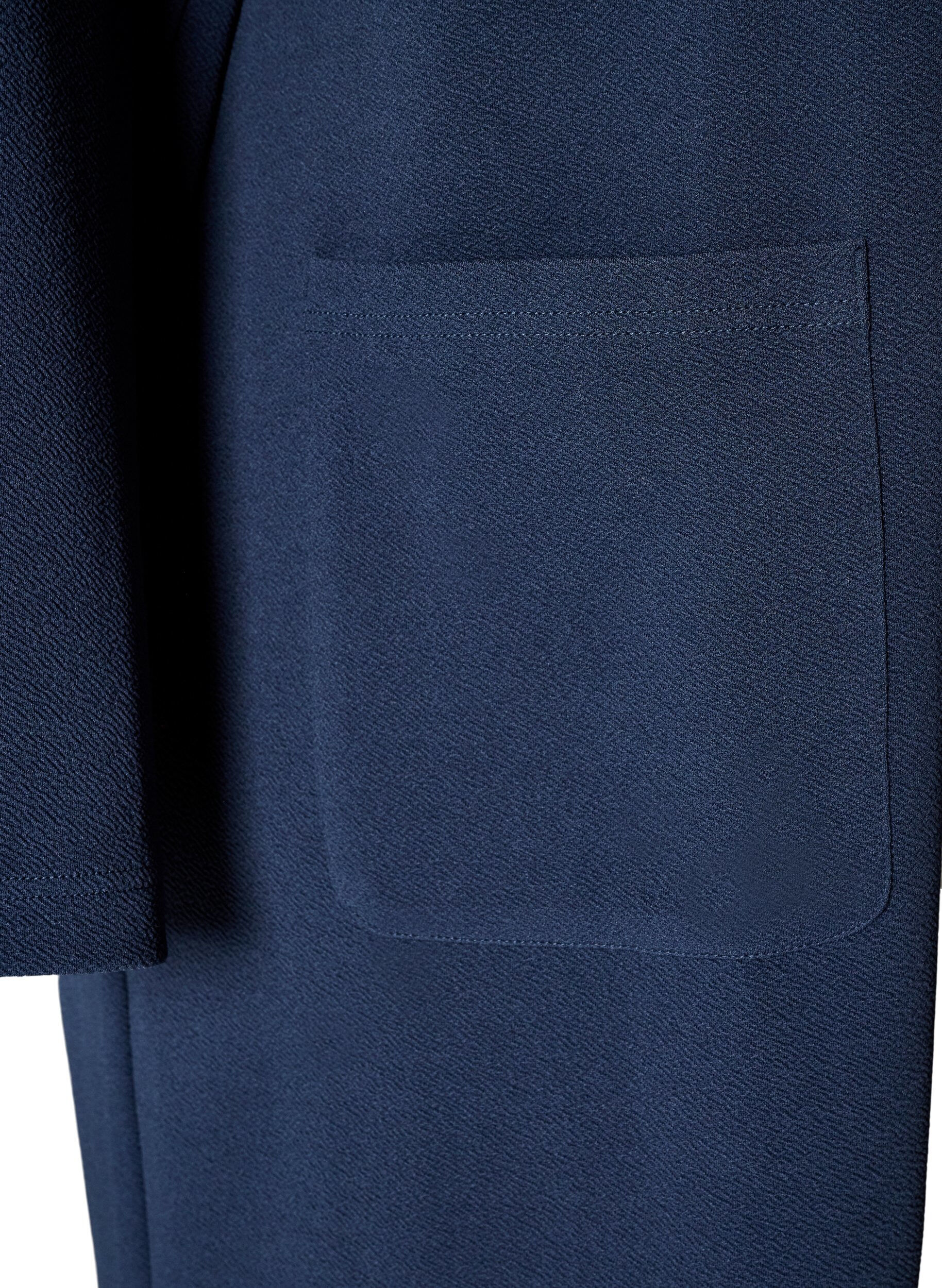 ZizziLang blazer med lommer, Bl&aring;, Packshot image number 3