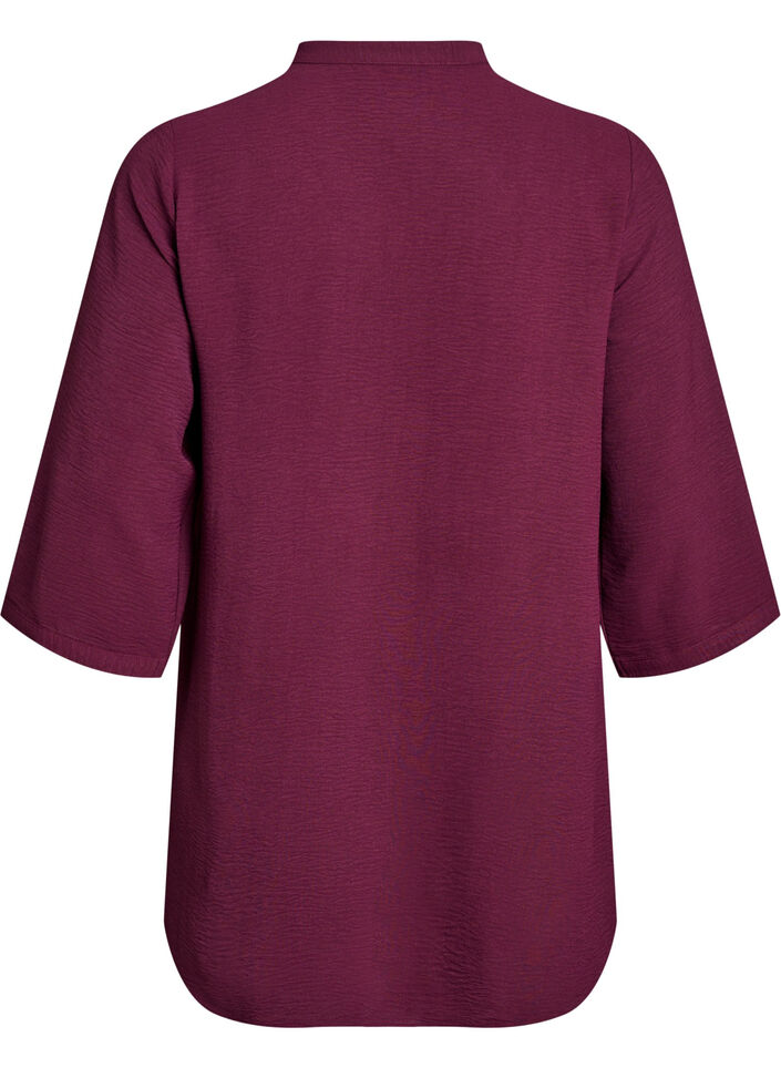 Tunika med 3/4 &aelig;rmer, M&oslash;rk Bordeaux, Packshot image number 1