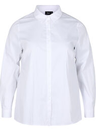 Klassisk skjorte med krave og knapper, Bright White
