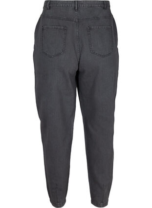 Slouchy fit Saga jeans med høj talje, Black washed down, Packshot image number 1