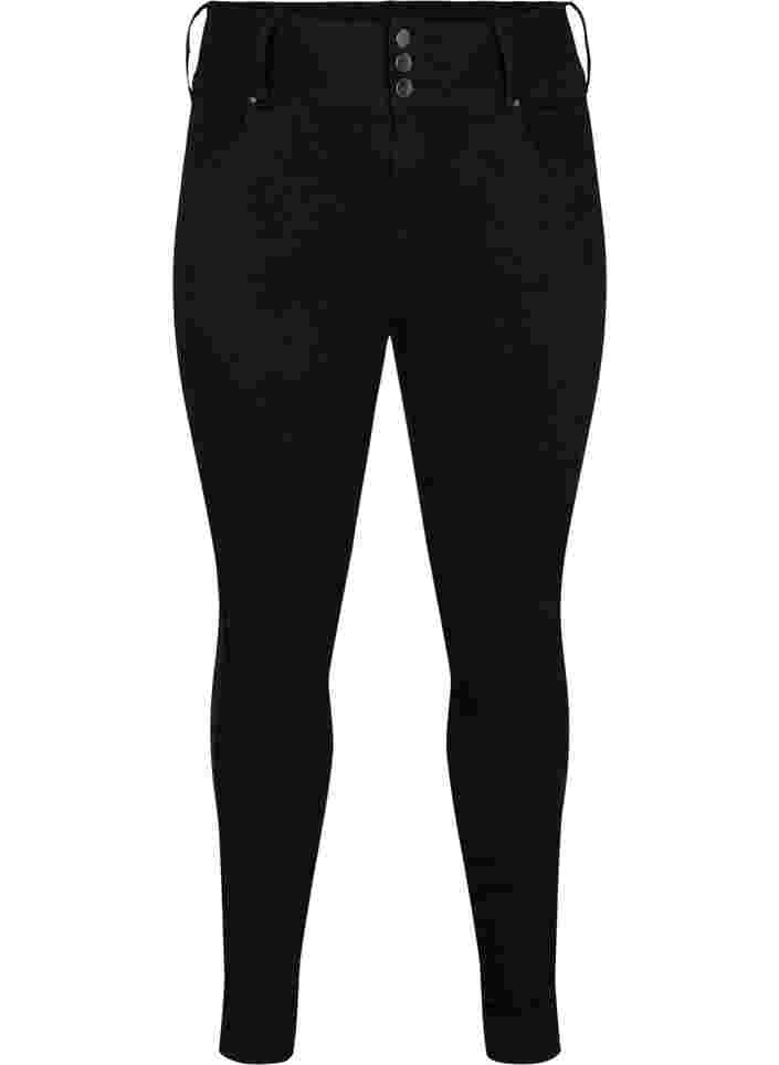 Super slim Bea jeans med ekstra høj talje, Black, Packshot image number 0