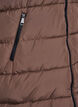 Lang vest med h&aelig;tte og lommer, Brun, Packshot image number 3