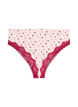 Brazilian trusse med blomsterprint og blonde, Lyser&oslash;d, Packshot image number 1