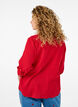 Skjortebluse i bomuld med v-udsk&aelig;ring, R&oslash;d, Model image number 2