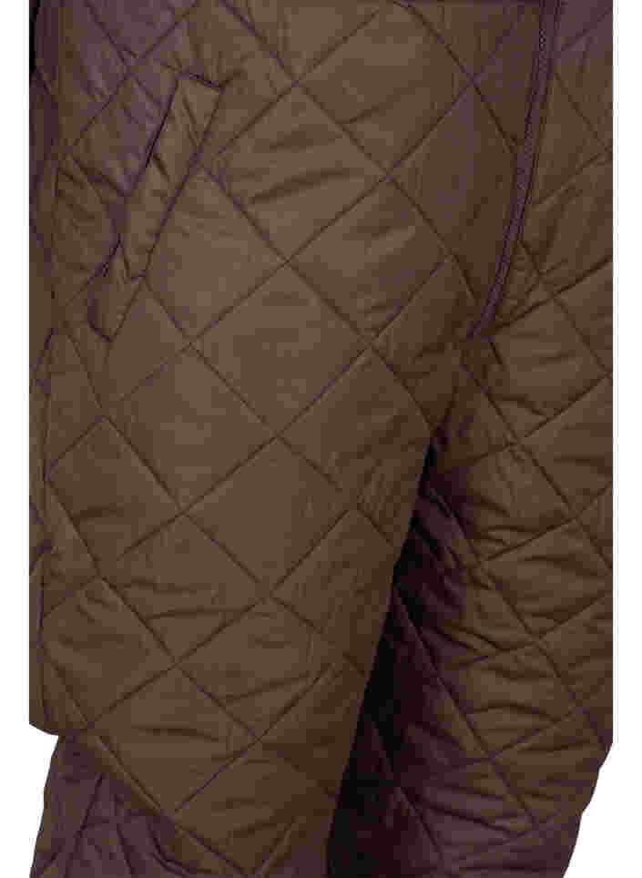 Quiltet termo jumpsuit med justerbar talje, Black Coffee, Packshot image number 3