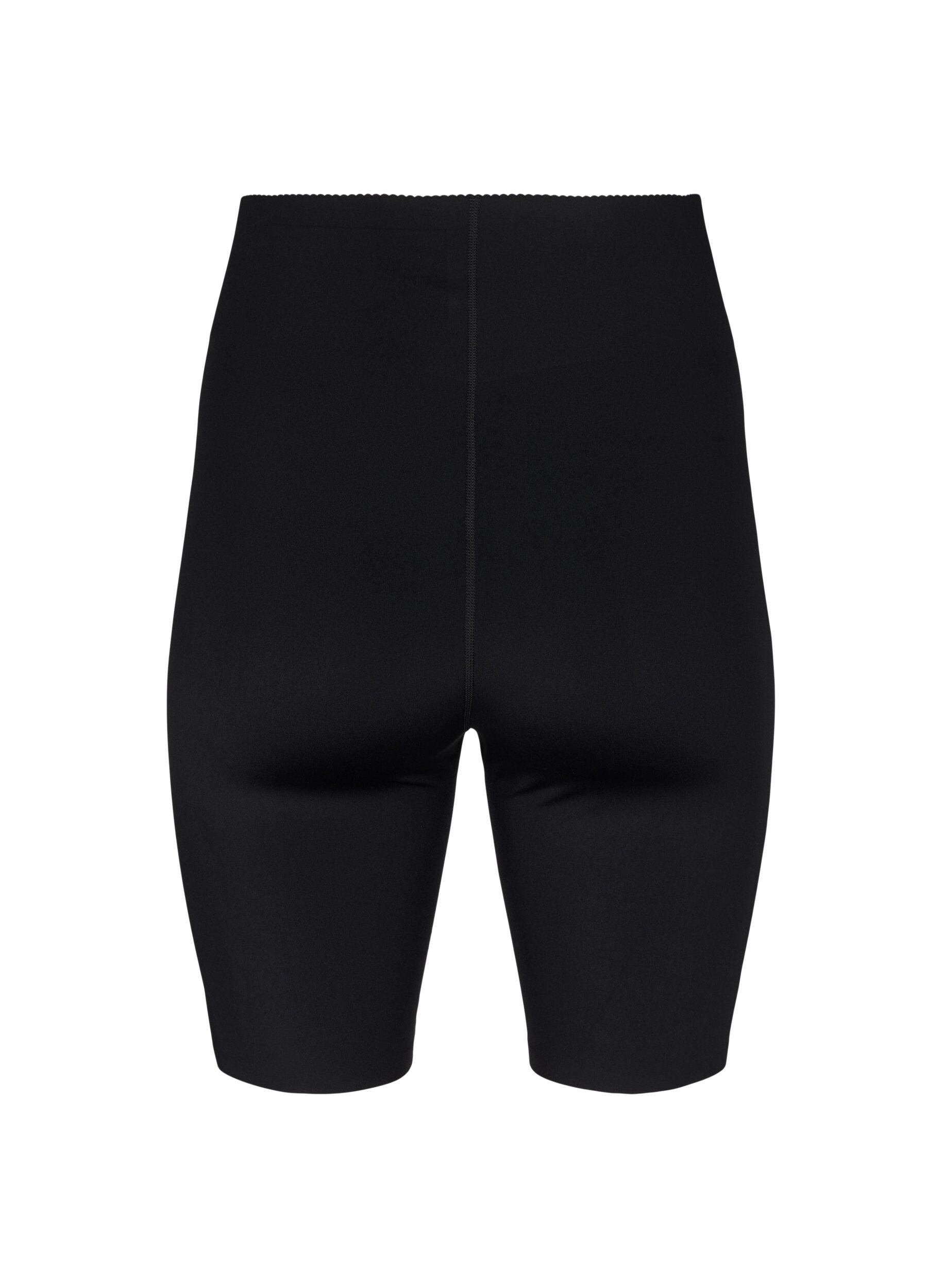 Zizzi T&aelig;tsiddende tr&aelig;ningsshorts med lomme, Black, Packshot image number 1