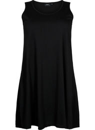 Ærmeløs bomulds kjole med a-shape, Black