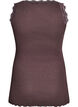 Top med blondekant, Brun, Packshot image number 1