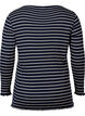 Stribet bluse med rund hals, Night Sky Stripe, Packshot image number 1