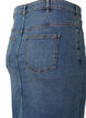 Denim nederdel med slids foran, Blue denim, Packshot image number 3